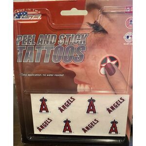 Los Angeles‎ Angels MLB Peel and Stick Tattoos Rico Industries Set of 8 New